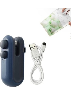 Pileli Store Mini Şarj Edilebilir Poşet Kapatıcı ve Kesici