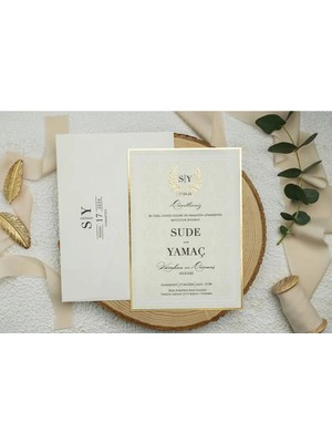 ABC Ofis Düğün Davetiyesi Ekonom Erdem Davetiye 9264 Baskı Dahil