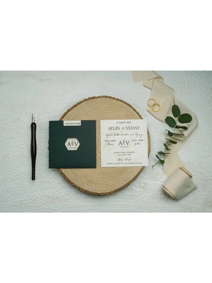 ABC Ofis Düğün Davetiyesi Ekonom Erdem Davetiye 9358 Baskı Dahil