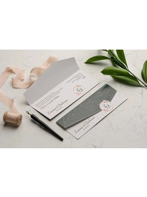 ABC Ofis Düğün Davetiyesi Ekonom Erdem Davetiye 9177 Baskı Dahil