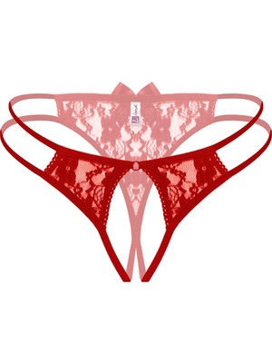 Pileli Store Önü Açık Büyük Beden Fantezi Bato Külot