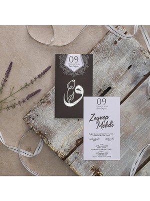 ABC Ofis Düğün Davetiyesi Eko Polen Davetiye Baskılı 40399