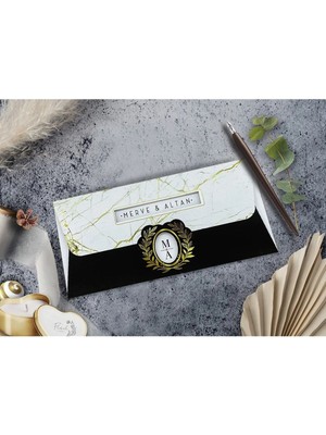 ABC Ofis Düğün Davetiyesi Cem Davetiye Elegance 7070 Baskı Dahil