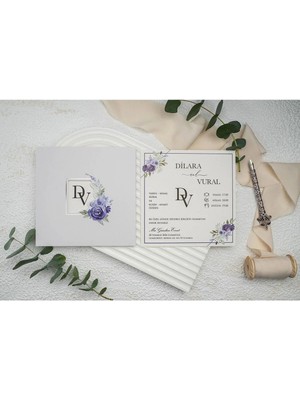 ABC Ofis Düğün Davetiyesi Ekonom Erdem Davetiye 9333 Baskı Dahil