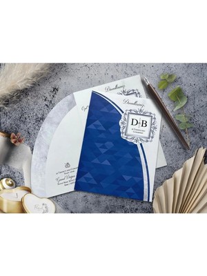 ABC Ofis Düğün Davetiyesi Cem Davetiye Elegance 7054 Baskı Dahil