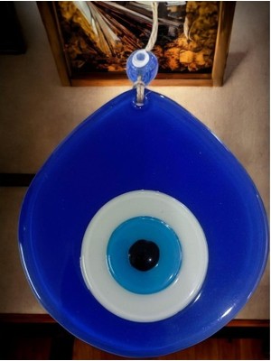 Pileli Store Mavi Nazar Boncuklu Mavi Renk Nazar Boncuklu Damla Desen El Yapımı Duvar Süsü