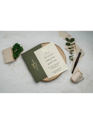 ABC Ofis Düğün Davetiyesi Ekonom Erdem Davetiye 9255 Baskı Dahil