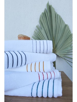 İyi Geceler İstanbul Iyi Geceler Istanbul White Line 5'li Yüz Havlusu Seti