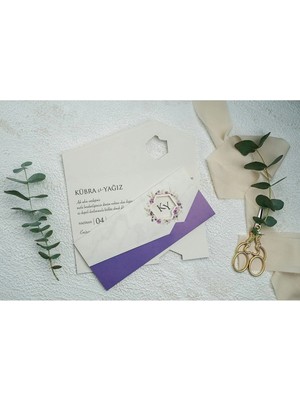 ABC Ofis Düğün Davetiyesi Ekonom Erdem Davetiye 9331 Baskı Dahil