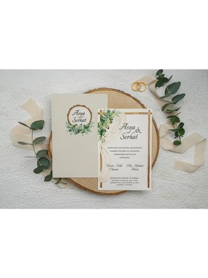 ABC Ofis Düğün Davetiyesi Ekonom Erdem Davetiye 9325 Baskı Dahil