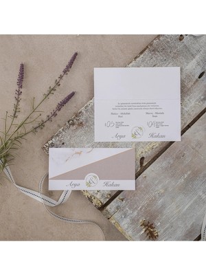 ABC Ofis Düğün Davetiyesi Eko Polen Davetiye Baskılı 40422