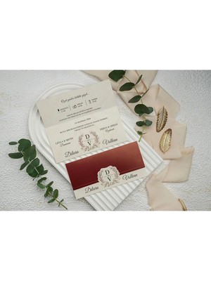 ABC Ofis Düğün Davetiyesi Ekonom Erdem Davetiye 9359 Baskı Dahil