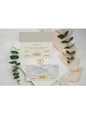 ABC Ofis Düğün Davetiyesi Ekonom Erdem Davetiye 9244 Baskı Dahil