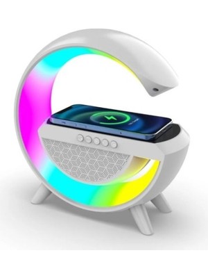 Pileli Store Kablosuz Şarj Standlı Rgb Hoparlör