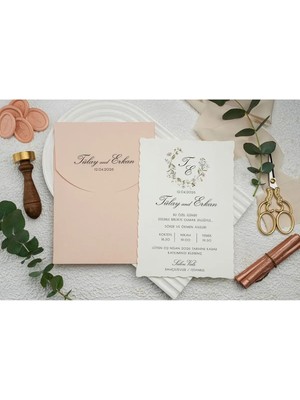 ABC Ofis Düğün Davetiyesi Ekonom Erdem Davetiye 9322 Baskı Dahil