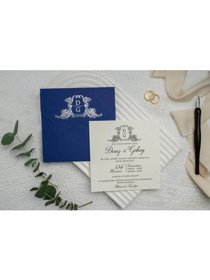 ABC Ofis Düğün Davetiyesi Ekonom Erdem Davetiye 9305 Baskı Dahil