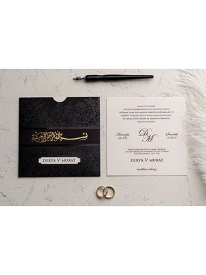 ABC Ofis Düğün Davetiye Erdem Ekonom 9179 Baskılı