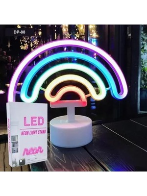 Pileli Store Gökkuşağı Neon LED Lamba