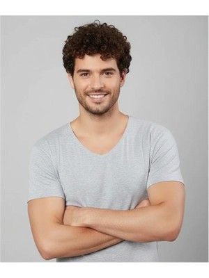 Pileli Store Şahinler V Yaka Licralı Kollu Atlet