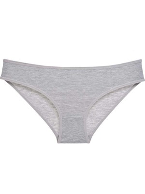 Pileli Store Gri Kadın Günlük Pamuklu Likralı Özel Poşet Içinde Taşınabilir  Slip Külot