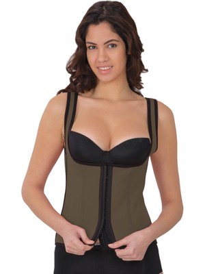 Pileli Store  Ten Mı 9173 Terletici Agraflı Göğsü Açık Atlet Korse