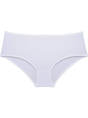 Pileli Store 3 Adet Kadın Yüksek Bel Bato Külot Beyaz Gri Krem