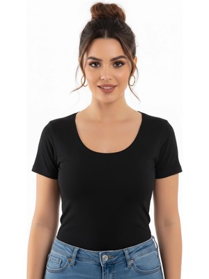 Pileli Store Dorya Açık Yaka Kısa Kol Atlet 1076