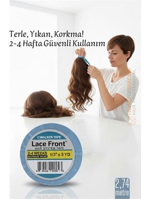 Pileli Store Protez Saç Bandı - 2-4 Haftalık Peruk Bandı Walker Tape Lace Front 1cmx2.75  Metre