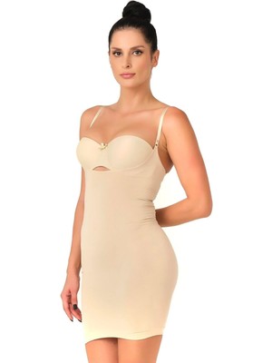 Pileli Store  Ten Mı Emay 5060 Göğsü Açık Elbise Korse