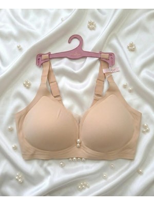 Miss Feliz Lazer Kesim Çıkarılabilir Pedli Dikişsiz Balensiz  Bralet Ten Rengi Toparlayıcı Büyük Beden Sütyen