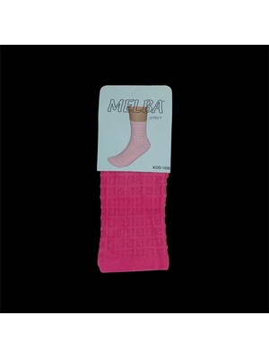 Pileli Store Melba Kareli Polymid Soket Çorap