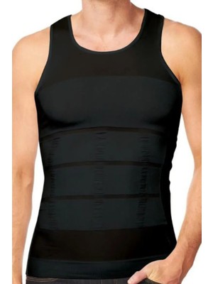 Pileli Store Korseli Erkek Atlet - 500 Siyah