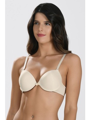 Pileli Store  Ten Rengi Destekli Sütyen