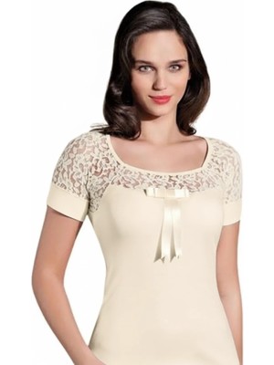 Pileli Store Şahinler Dantelli Kısa Kol Atlet B412