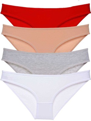 Pileli Store 4 Adet Süper Eko Set Likralı Kadın Slip Külot 531