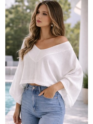 Este Woman MÜSLİN %100 PAMUK SALAŞ BLUZ