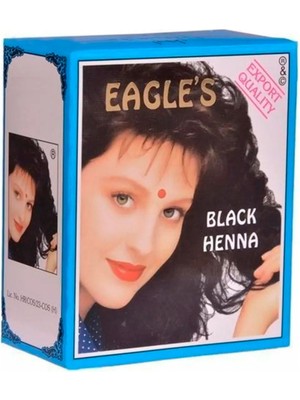 Pileli Store Eagle's Orijinal Hint Kınası Saç Boyası Siyah - Black Henna