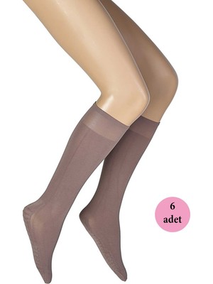 Pileli Store 6 Adet Masaj Kadın Çorap Vizon 86