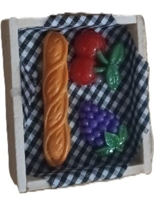 C&On Design 🍇🍒 Ekmek ve Meyve Temalı Dekoratif Buzdolabı Magneti