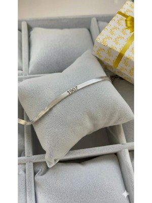 C&On Design ✨ 1907 Ruhunu Taşıyan Italyan Çelik Bileklik - Paslanmaz Yassı Zincir