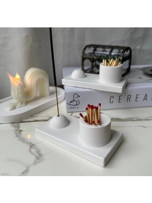 CasadiDuck Yuvarlak Mumluk/tütsü Tutucu Dekoratif Obje 2’li