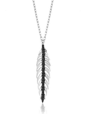 Pileli Store 925 Ayar Gümüş Yaprak Kadın Gümüş Kolye PT2610410 (72)