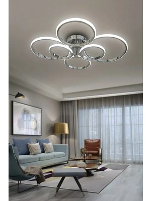 G-Light 6 Lı Dikdörtgen Plafonyer Modern LED Avize