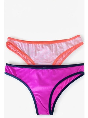 Zi 2 Adet 1 Paket Pembe-Turuncu Bikini Altı