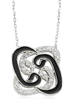 Pileli Store 925 Ayar Gümüş Pervane Vav Kadın Gümüş Kolye PT1340095 (72)