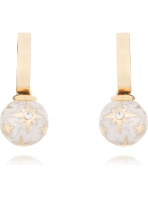 Cetaş Jewelry Cetaş Eterna 14 Ayar Altın Kutup Yıldızı Küre Küpe