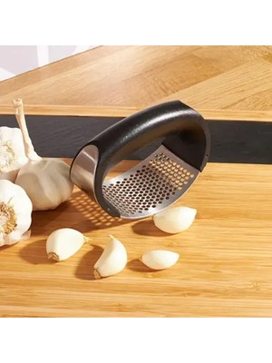 Akinco Paslanmaz Çelik Ergonomik Sarımsak Ezici Pres ve Doğrayıcı