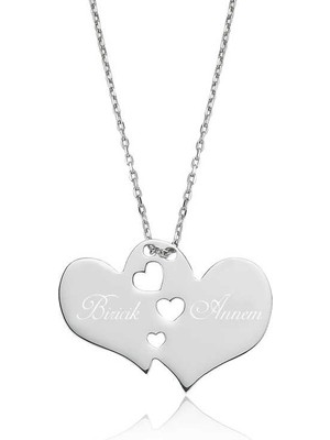 Pileli Store 925 Ayar Gümüş Biricik Annem Yazılı Kadın Gümüş Kolye PT2610538 (72)