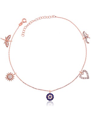 Zenvia 925 Ayar Gümüş Rose Şans Halhal (72)