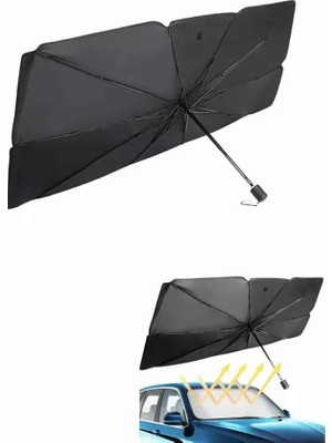 Pileli Store Güneş Önleyici Katlanabilir Oto Araba Güneşlik Şemsiye Tip Ön Cam